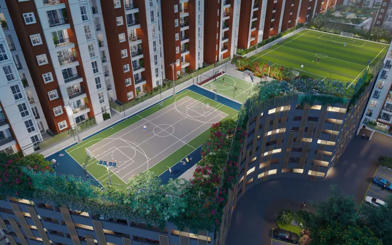 Provident Botanico: Aerial view of the sports courts